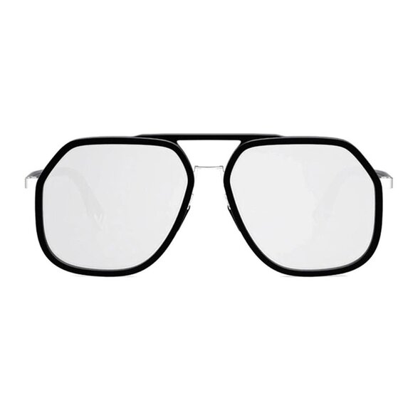 NEW FENDI SUNGLASSES, BLACK SILVER EYEWEAR FENDI, UNISEX SUNGLASSES FENDI - Picture 3 of 4